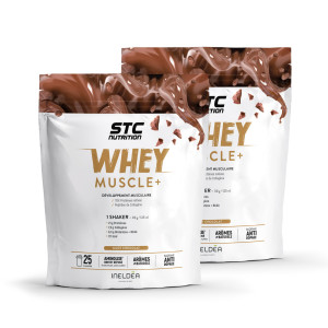 WHEY MUSCLE + - STC Nutrition - Lot de 2 chocolat