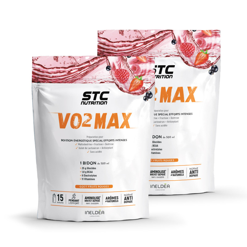 VO2 Max - STC Nutrition - Boisson énergétique Lot de 2 Fruits rouge