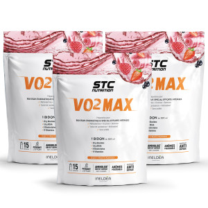 VO2 Max - STC Nutrition - Boisson énergétique Lot de 3 Fruits rouge
